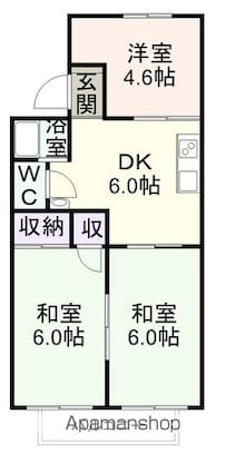 清水ハイツ[3DK/50.61m2]の間取図