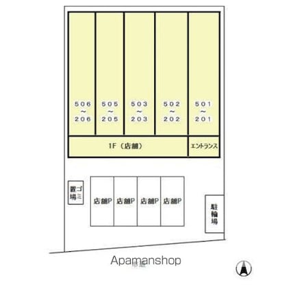 カネキン第二ビル[1K/31.32m2]の配置図