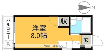 コーポグランプリ[1R/17.98m2]の間取図