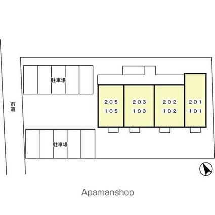 フォレスト自由が丘[1LDK/40.07m2]の配置図