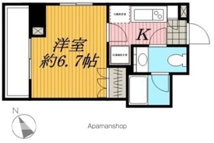 パークハビオ東向島[1K/21.38m2]の間取図