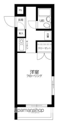 東京都杉並区久我山５丁目[1K/18.46m2]の間取図
