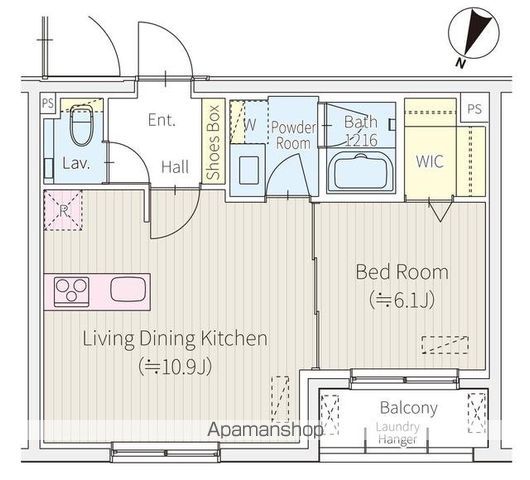 渋谷区神宮前のマンションの間取り