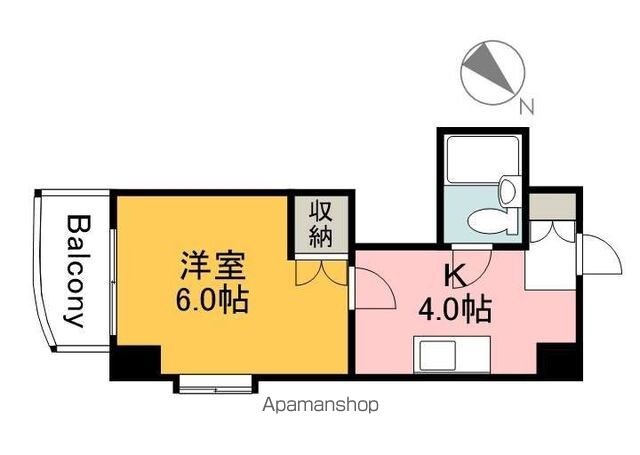 広島県広島市安佐南区西原２丁目[1K/20.16m2]の間取図