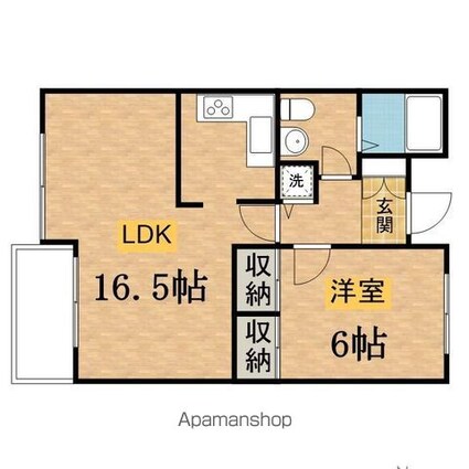 プラネット永山[1LDK/58.41m2]の間取図