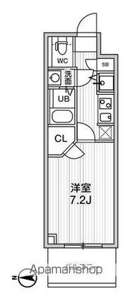 Ｌａ　Ｄｏｕｃｅｕｒ黒川[1K/25.23m2]の間取図