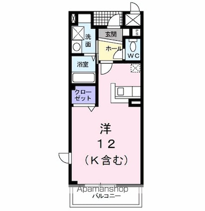 コモドパークハウス[1R/30.98m2]の間取図