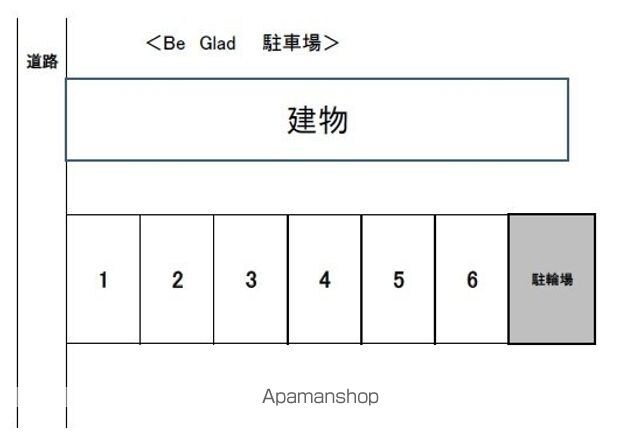 Ｂｅ　Ｇｌａｄ[1K/20.71m2]の配置図