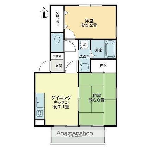 フォブール虹Aの間取り写真
