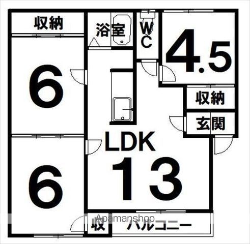田中マンションの間取り写真