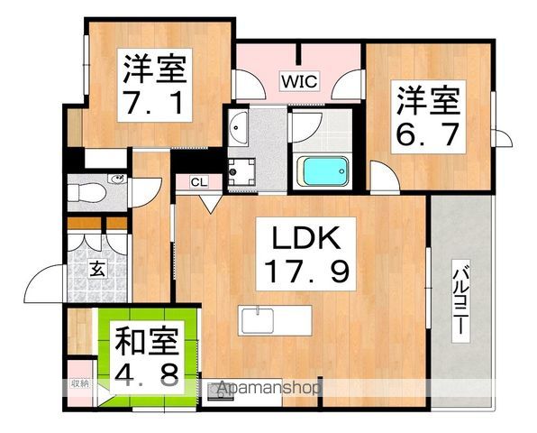 シャーメゾン北田辺の間取り写真