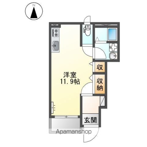 【羽島郡岐南町徳田のアパートの間取り】