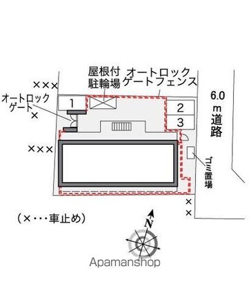 レオパレスゴールデン　ゴンタ[1K/19.87m2]の配置図