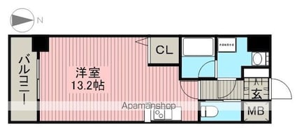 愛知県名古屋市東区白壁２丁目[1R/33.57m2]の間取図