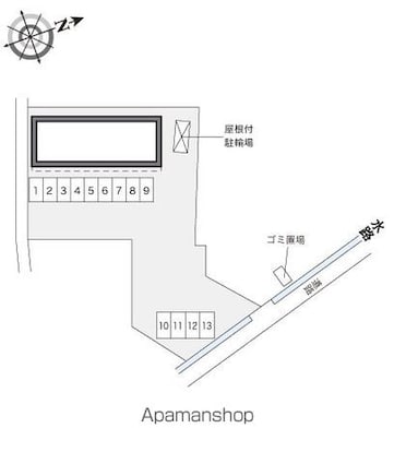レオパレスすずらん[1K/28.02m2]の配置図