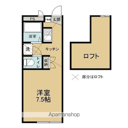 ユアーズ[1R/19.83m2]の間取図