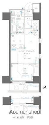 アルファレジデンシア南千住[1LDK/40.14m2]の間取図