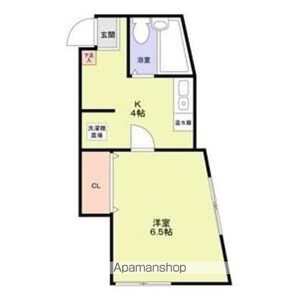 ＲＳー１２[1K/23.43m2]の間取図