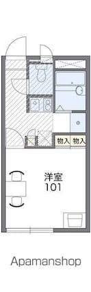 レオパレスＷｉｌｌ　竹原[1K/20.28m2]の間取図