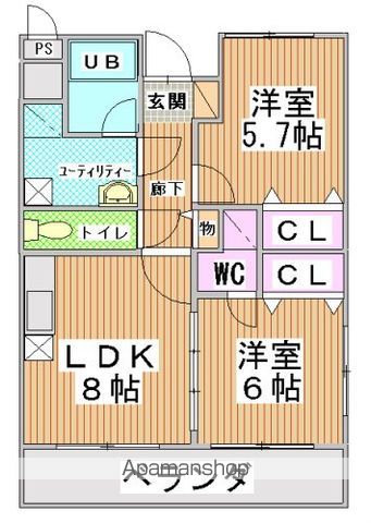 サンヒルズ秀栄の間取り