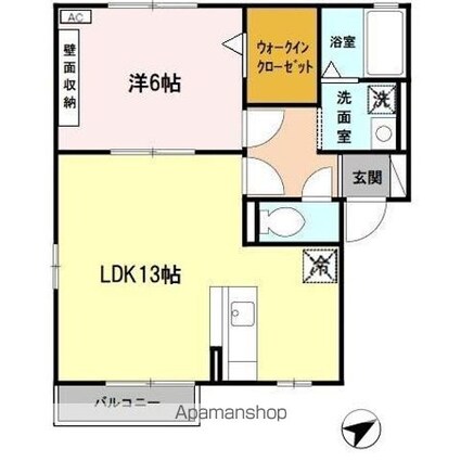 アイビーキューブ[1LDK/45.45m2]の間取図