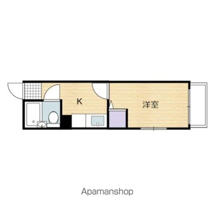 オガワビル[1K/16.87m2]の間取図