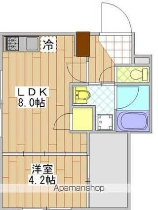 アルコバレーノ新町[1LDK/30.24m2]の間取図