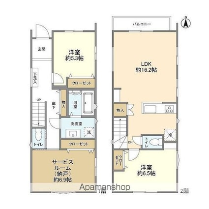 Ｋｏｌｅｔ片倉１２[2SLDK/83.21m2]の間取図