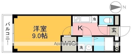 サンサン・コート[1K/29.85m2]の間取図