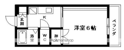 コーポせいらん[1K/22.6m2]の間取図