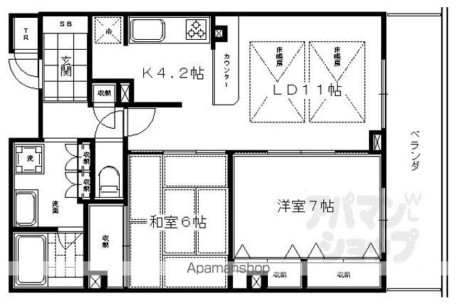 エアリアルシティ四条堀川の間取り写真