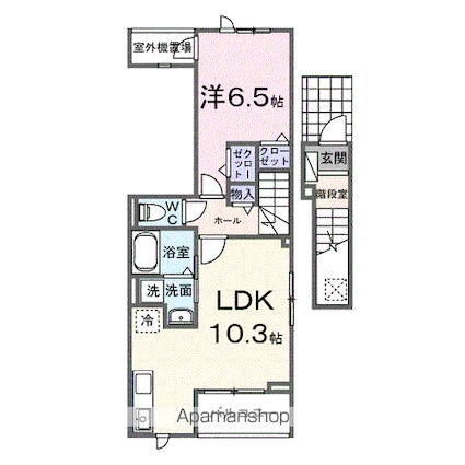 レルージュ[1LDK/43.93m2]の間取図