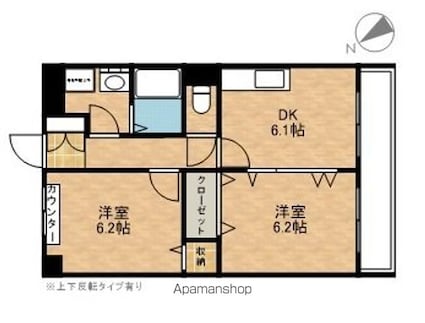 アコール・ヴィラ[2DK/44.8m2]の間取図