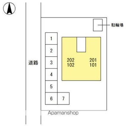 ディアコート・マキ[2LDK/53.76m2]の配置図