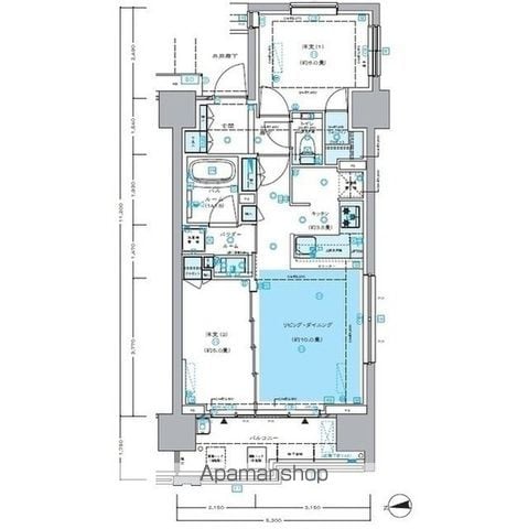 セントラルプレイス新宿御苑前の間取り