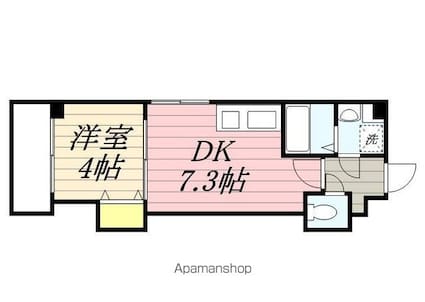 千葉県千葉市中央区本町３丁目[1DK/26.6m2]の間取図