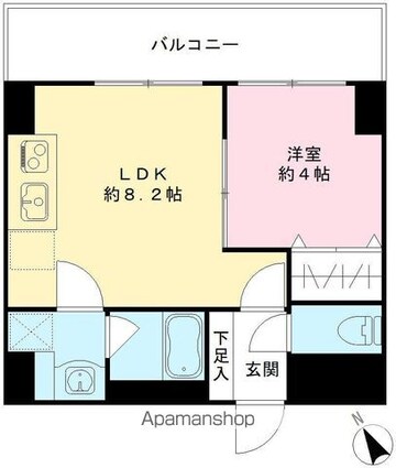 ＬＵＶＩＡＳ堺[1DK/29.03m2]の間取図