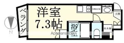 スプレモ．メゾンＤ[1R/28.16m2]の間取図