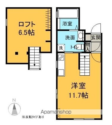 フェリス[1R/36.66m2]の間取図