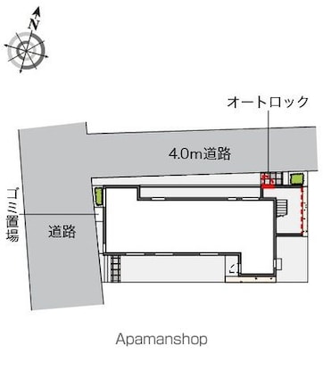 クレイノクラウドⅢ本郷[1K/20.49m2]の配置図