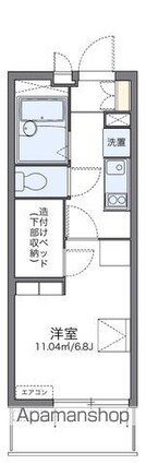 レオパレス広白岳[1K/19.87m2]の間取図