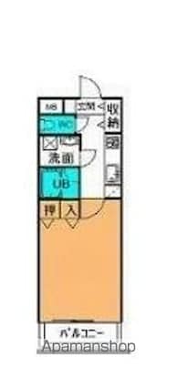 クレスト香川[1K/35.01m2]の間取図