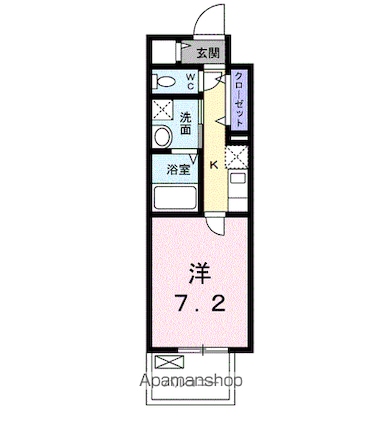 Ｍ＆Ｒ[1K/26.9m2]の間取図