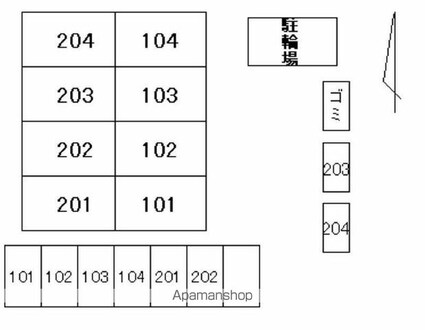 るーむ高松[1LDK/39.19m2]の配置図