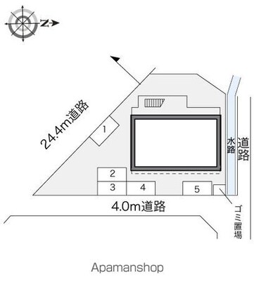 レオパレス旭水[1K/22.35m2]の配置図