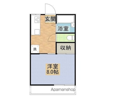 沓見リライアンス　Ｃ棟[1K/25.9m2]の間取図