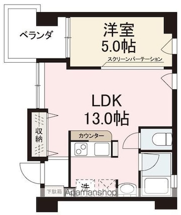 コリドール丸の内パーク[1LDK/34.31m2]の間取図