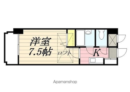 ラ・レジダンス・ド・パルム[1K/21.6m2]の間取図