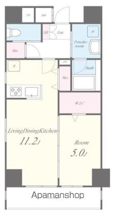 Ｔｅｒｒａｃｅ　Ｔｈｅ　本郷[1LDK/44.24m2]の間取図