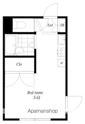 ＤＲホームズ桜台Ⅰ[1R/16.75m2]の間取図